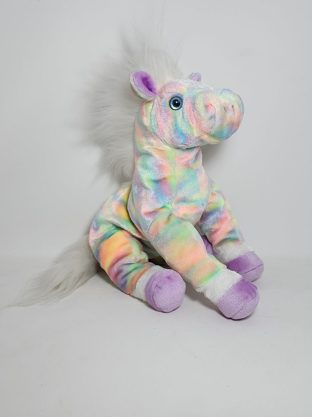 VTG Ty Classic Opal (TYLUX) Multicolored Tie-Dye Unicorn Horse Rainbow Pastel